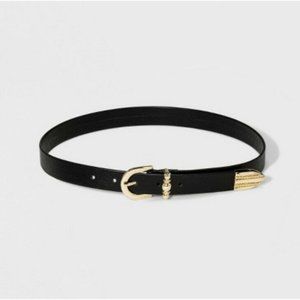 Women's Metal Loop Belt - A New Day Black XXL NEW